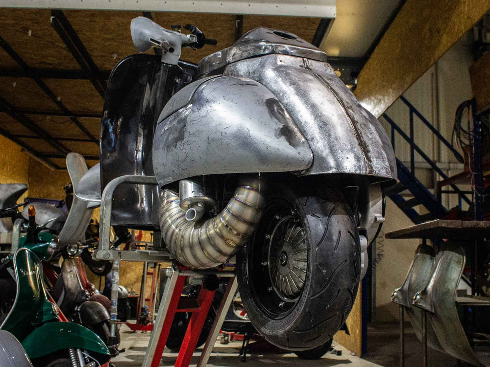 Custom Vespa Umbau PX -Acma mit BFA 288ccm Motor und Curley Auspuff