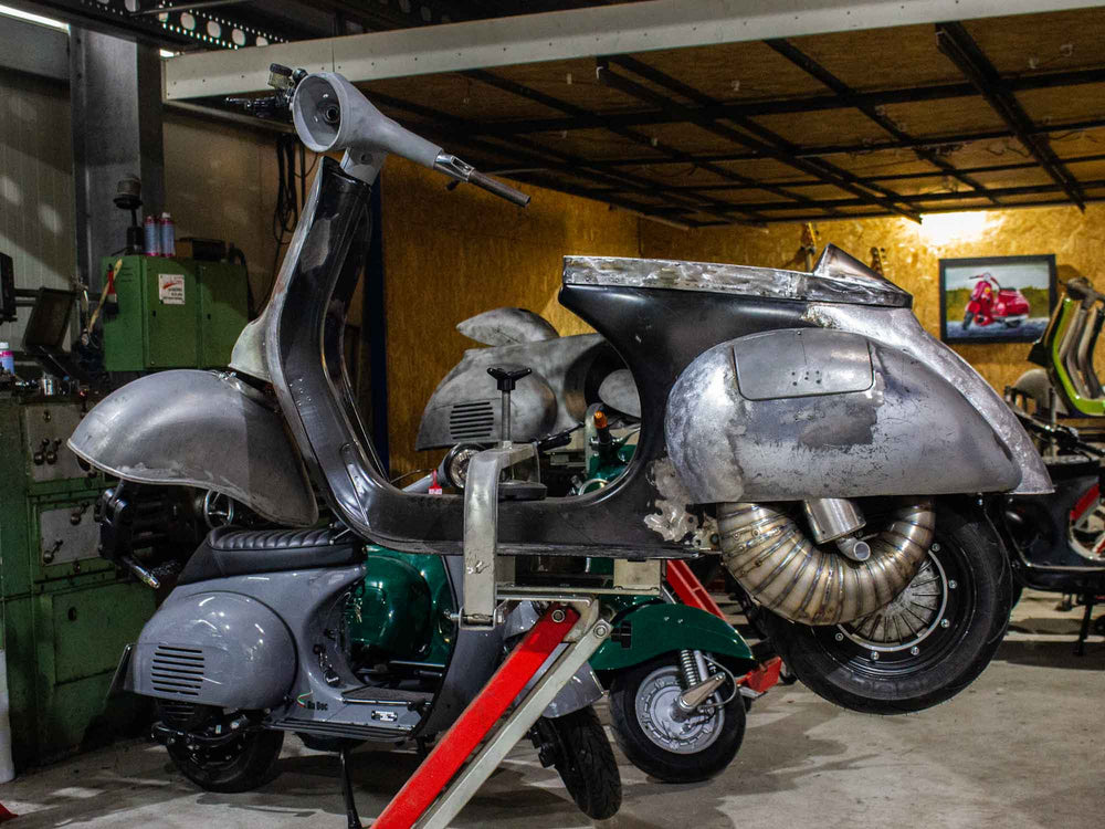 Custom Vespa Umbau PX -Acma mit BFA 288ccm Motor und Curley Auspuff