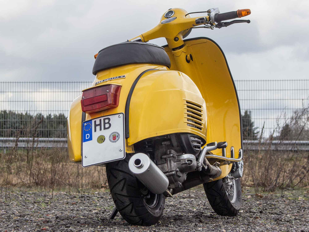 Custom Vespa Umbau Sprint 244ccm mit Righthand Rennauspuff Edelstahl