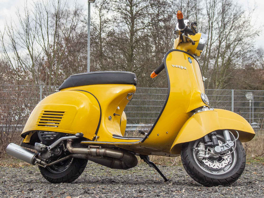 Custom Vespa Umbau Sprint 244ccm mit Righthand Rennauspuff Edelstahl