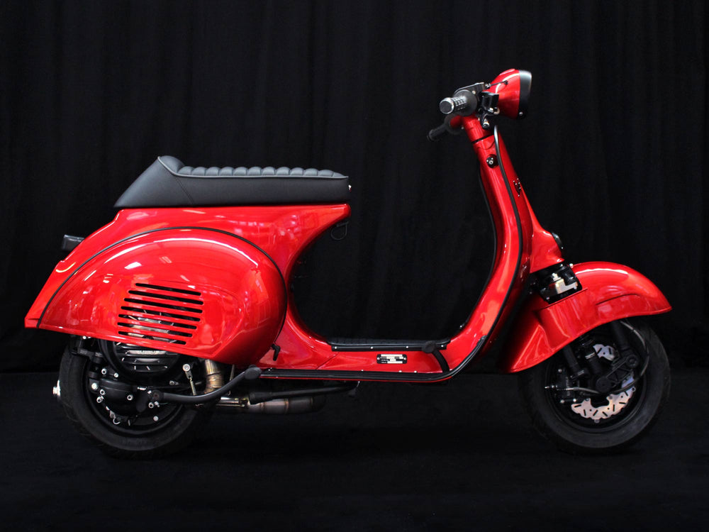 Superlow Series candy apple red Scooter & Service