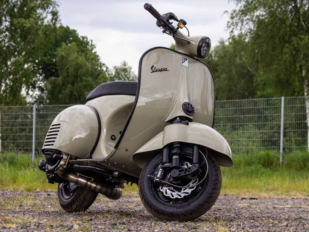 Custom Vespa VNB 244ccm in Porsche Steingrau 