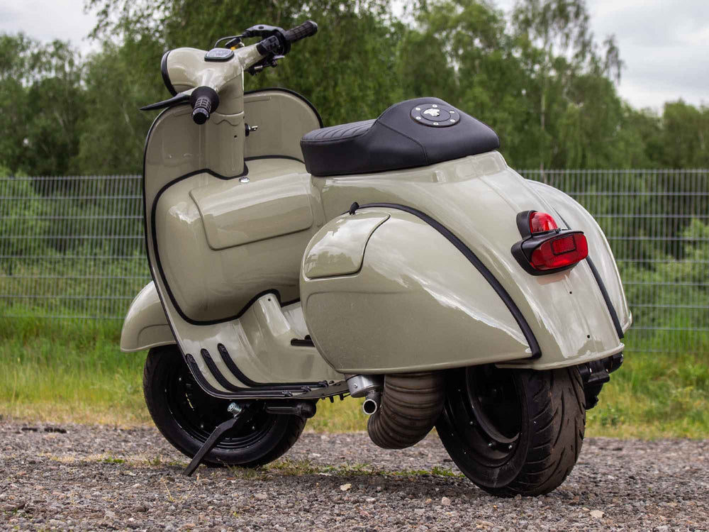 Custom Vespa VNB 244ccm in Porsche Steingrau 