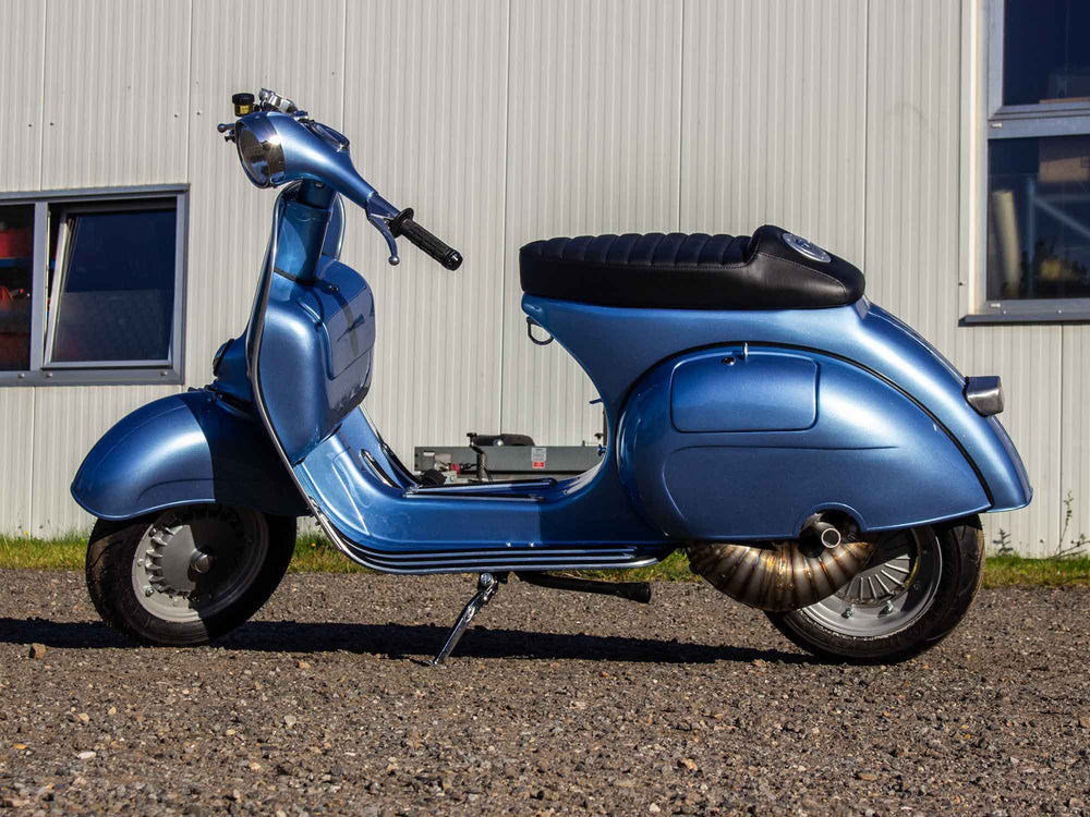 Custom Vespa Umbau PX-VNB mit BFA 288ccm Motor in Bentley Blau