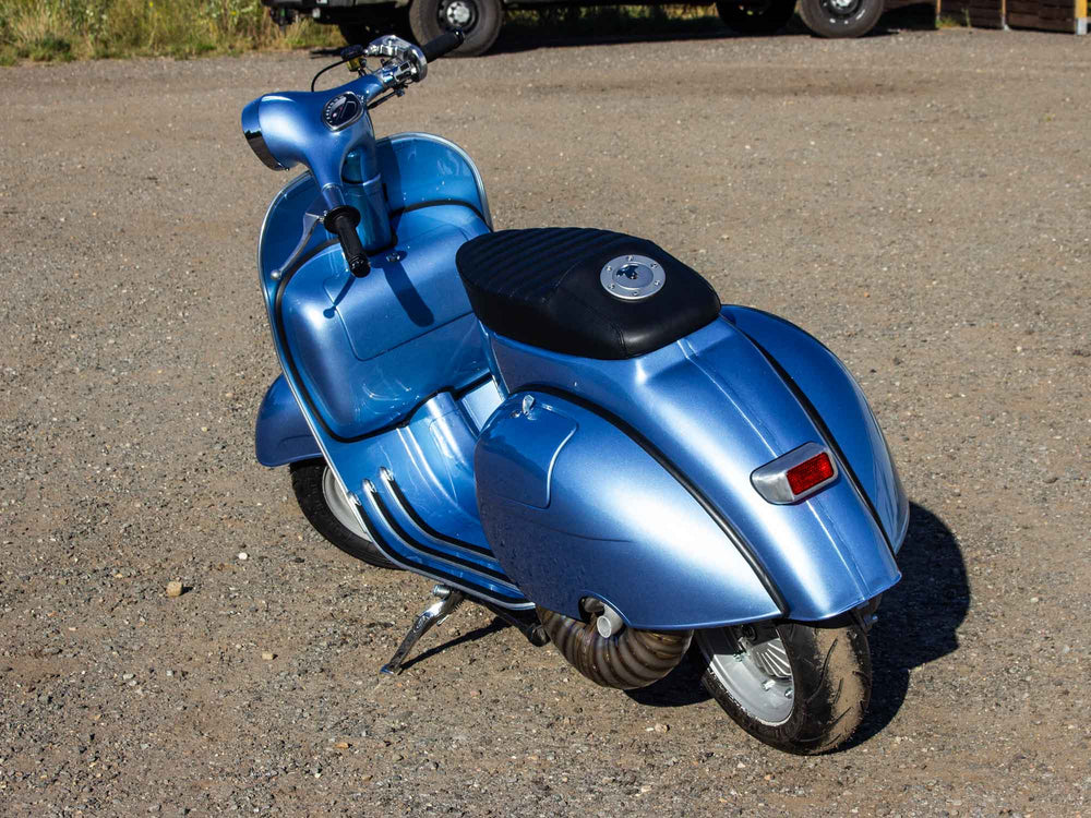 Custom Vespa Umbau PX-VNB mit BFA 288ccm Motor in Bentley Blau