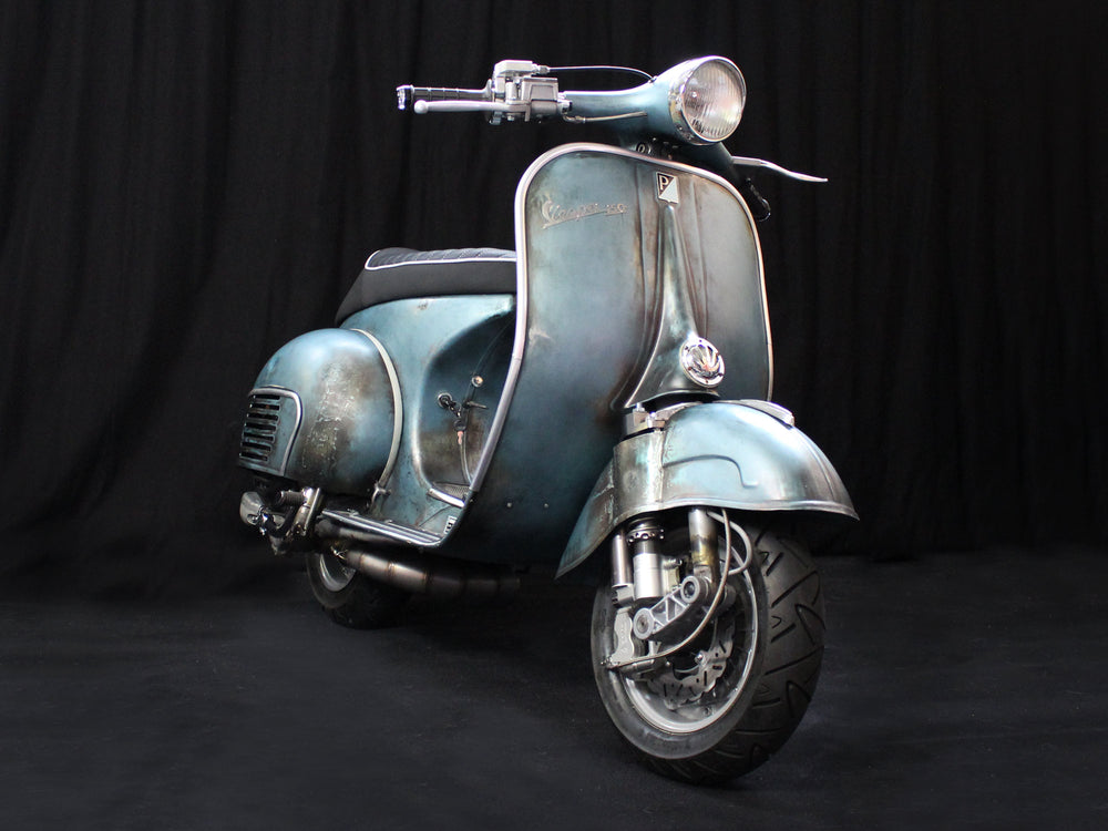Custom Vespa Umbau VBB 221ccm mit Scheibenbremse Rawstyle 