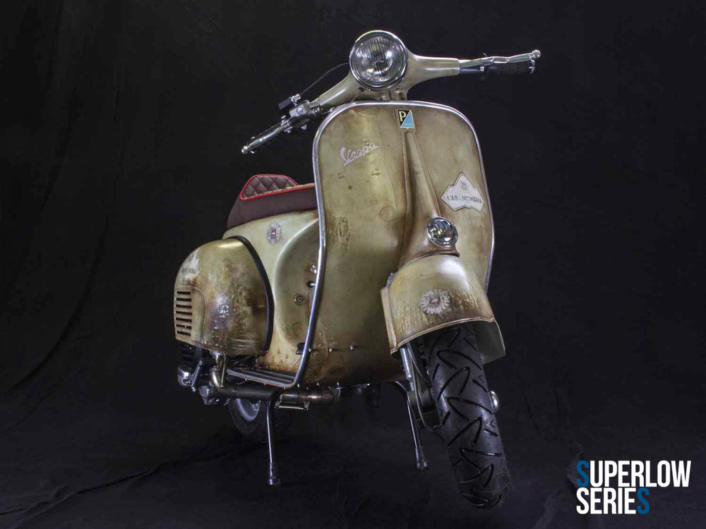 Custom Vespa VNB 221ccm in Piaggio Avorio 909 Rawstyle