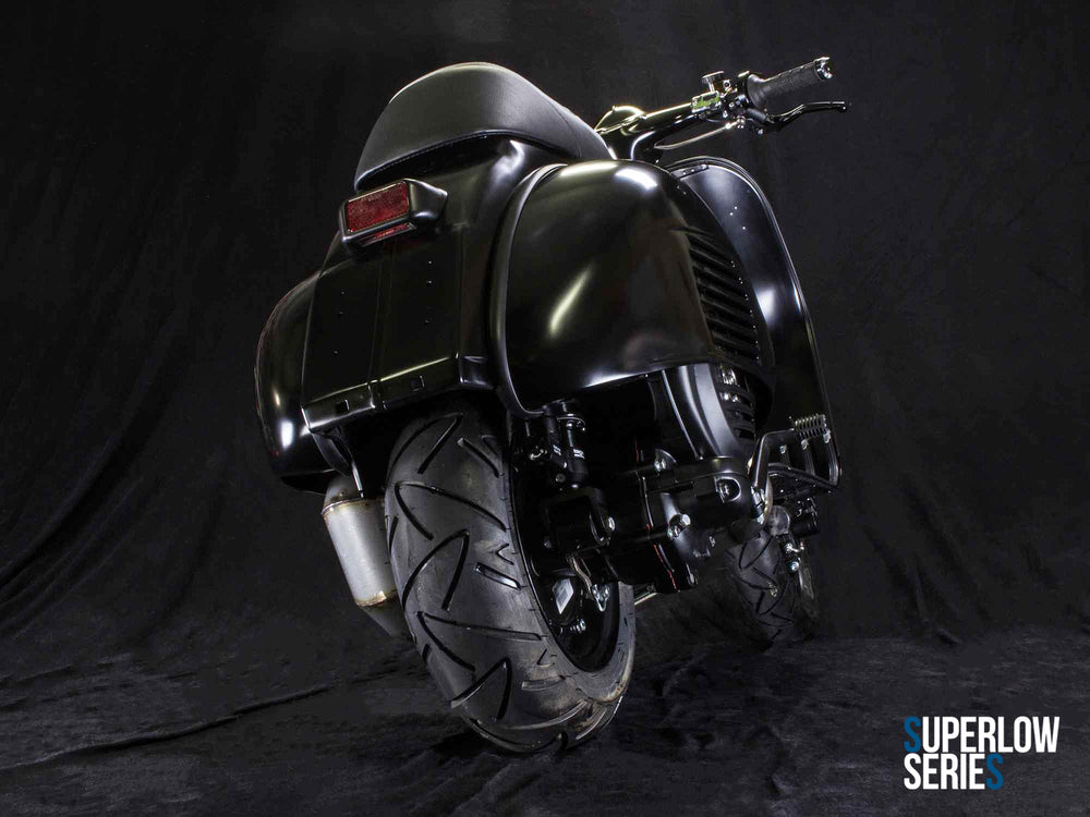 Custom Vespa Umbau VNB 221ccm mit Breitreifen und Scheibenbremse