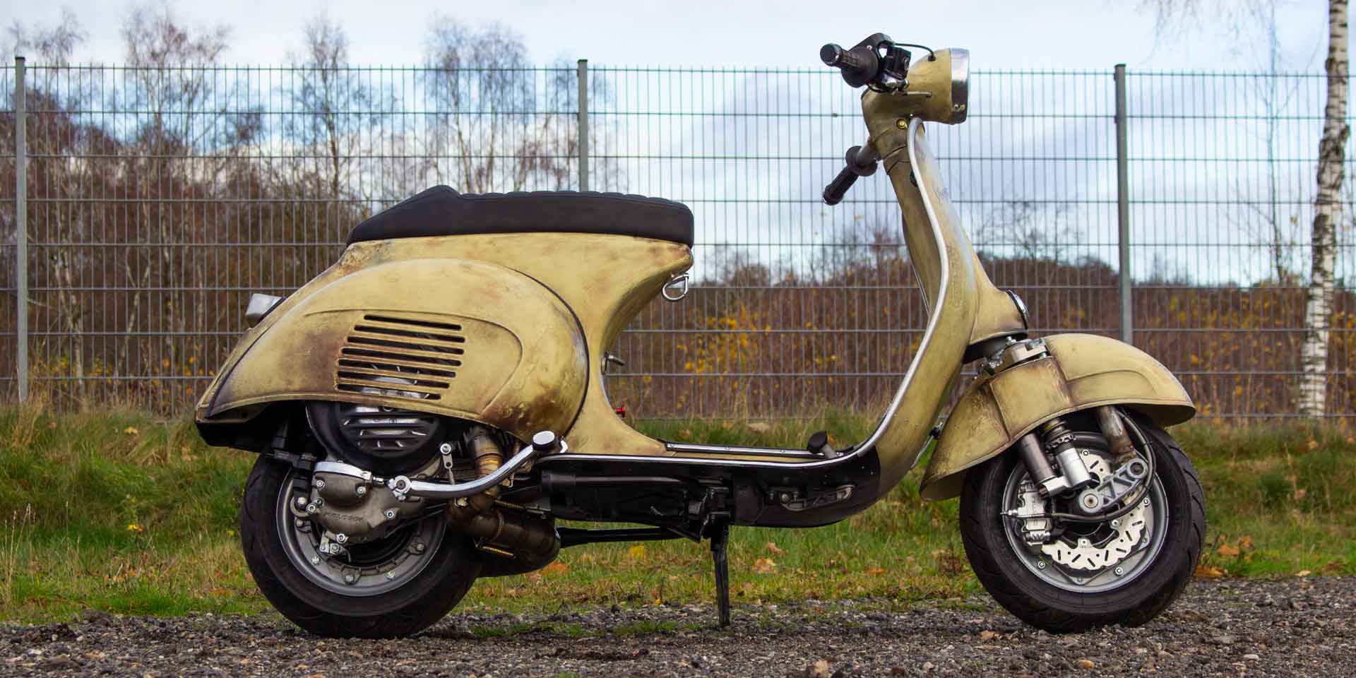Custom Vespa Conversion 244ccm Avorio 909 Rawstyle