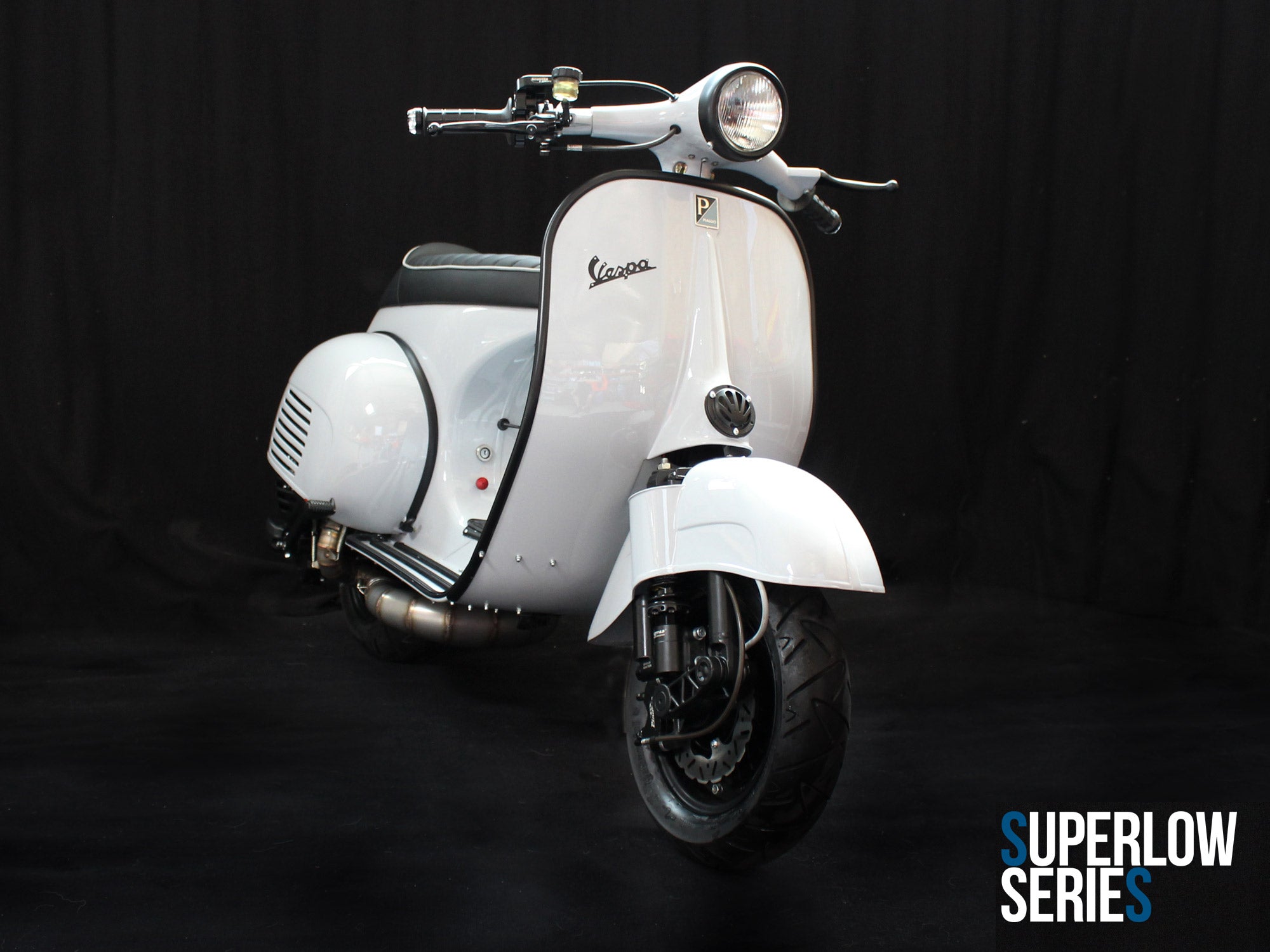 Custom Vespa Umbau VNB 244ccm mit Scheibenbremse in Piaggio Grigio Ametista