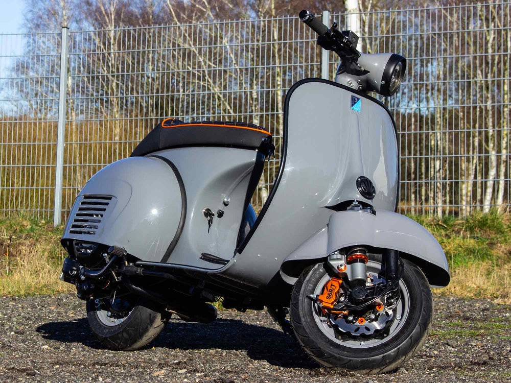 Motovespa Umbau 190ccm mit Breitreifen in Audi Nardo Grau