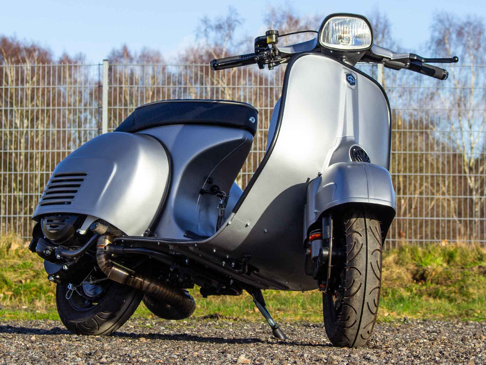 Motovespa Umbau mit BFA 306ccm Motor, Scheibenbremse und Curley Rennauspuff