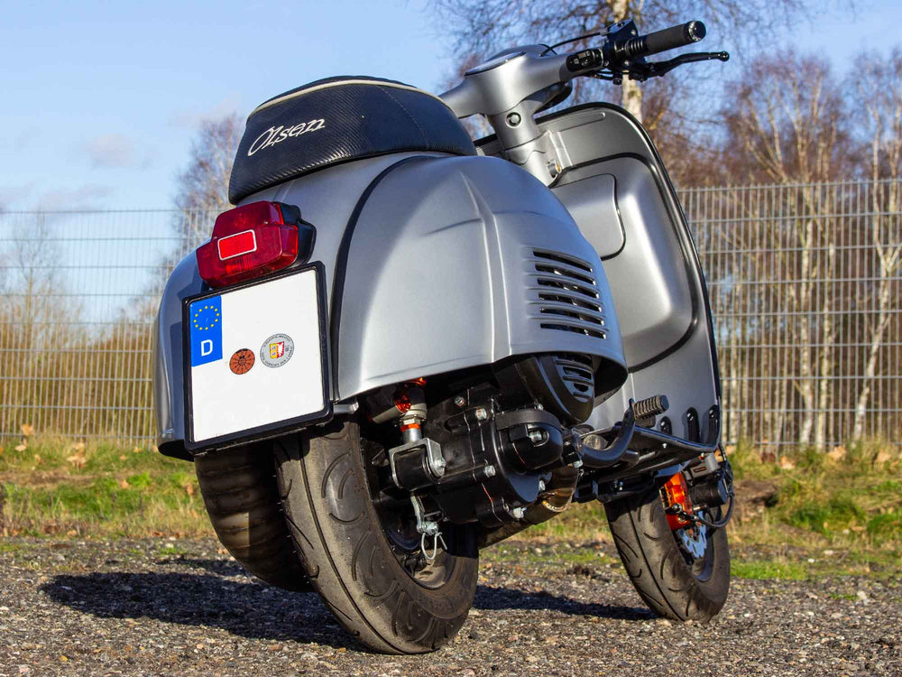 Motovespa Umbau mit BFA 306ccm Motor, Scheibenbremse und Curley Rennauspuff