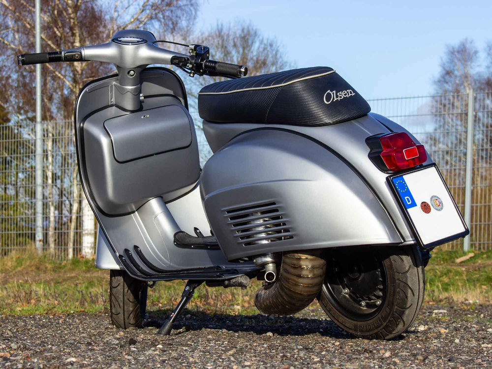 Motovespa Umbau mit BFA 306ccm Motor, Scheibenbremse und Curley Rennauspuff