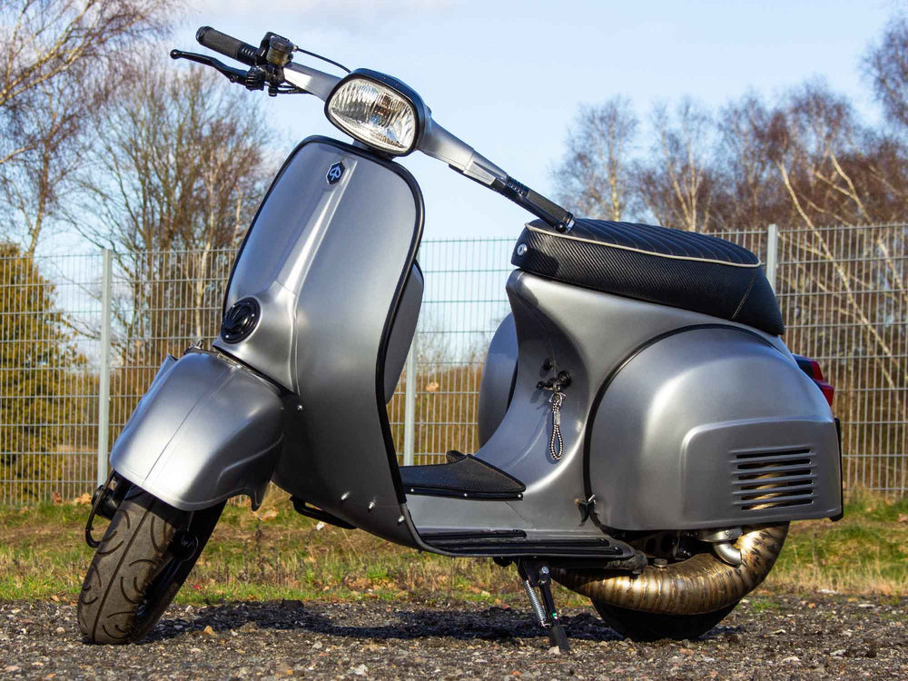 Motovespa Umbau mit BFA 306ccm Motor, Scheibenbremse und Curley Rennauspuff