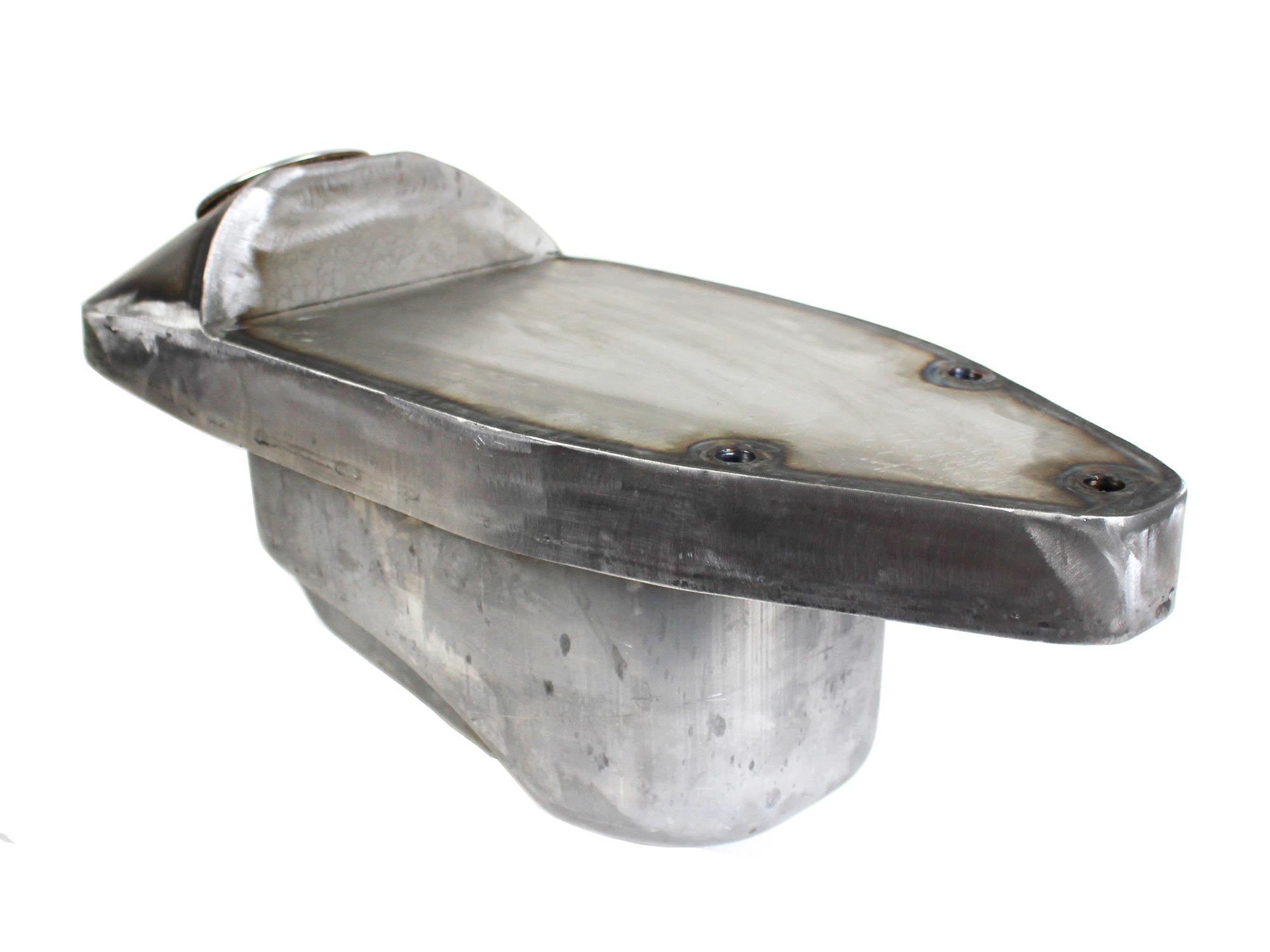 Handgefertigter Sitzbanktank mit 11 Liter Volumen, passend für alle Vespa Largeframe Modelle