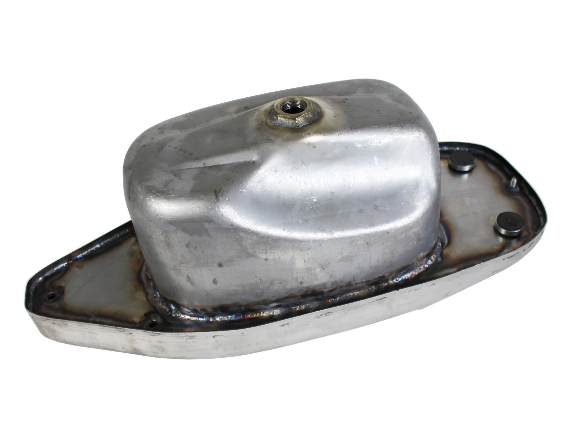 Handgefertigter Sitzbanktank mit 11 Liter Volumen, passend für alle Vespa Largeframe Modelle