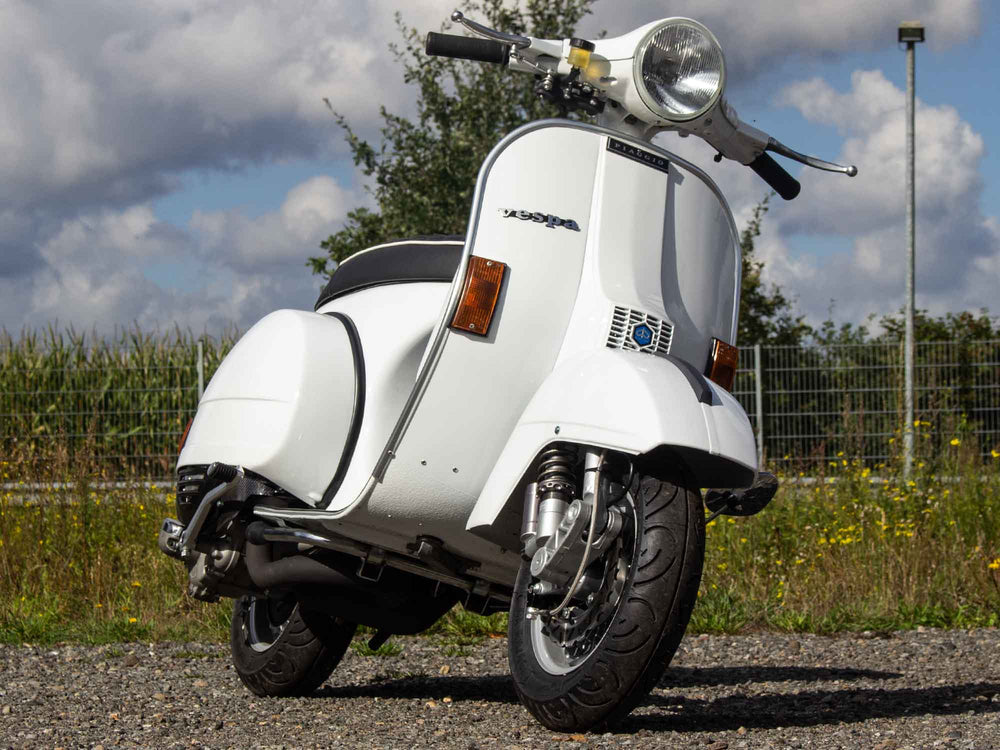 Vespa PX 125 Tuning mit Scheibenbremse und Breitreifen