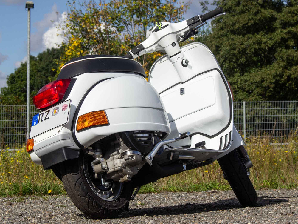 Vespa PX 125 Tuning mit Scheibenbremse und Breitreifen