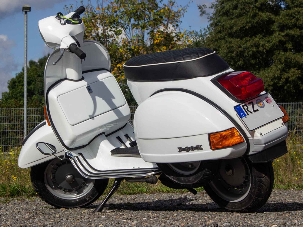 Vespa PX 125 Tuning mit Scheibenbremse und Breitreifen