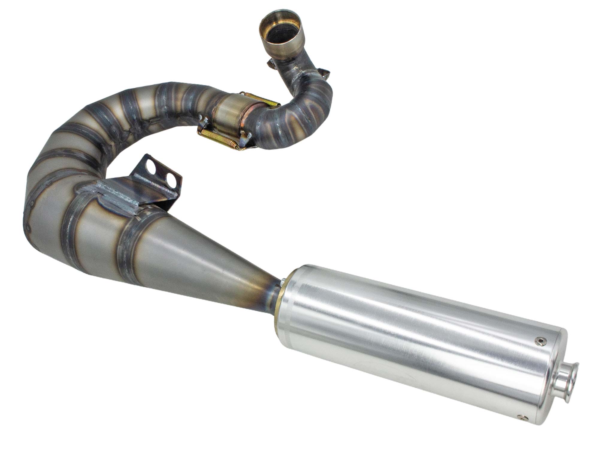 Handgefertigter Vespa Auspuff Scooter & Service M244 Lefthand für PX Motoren