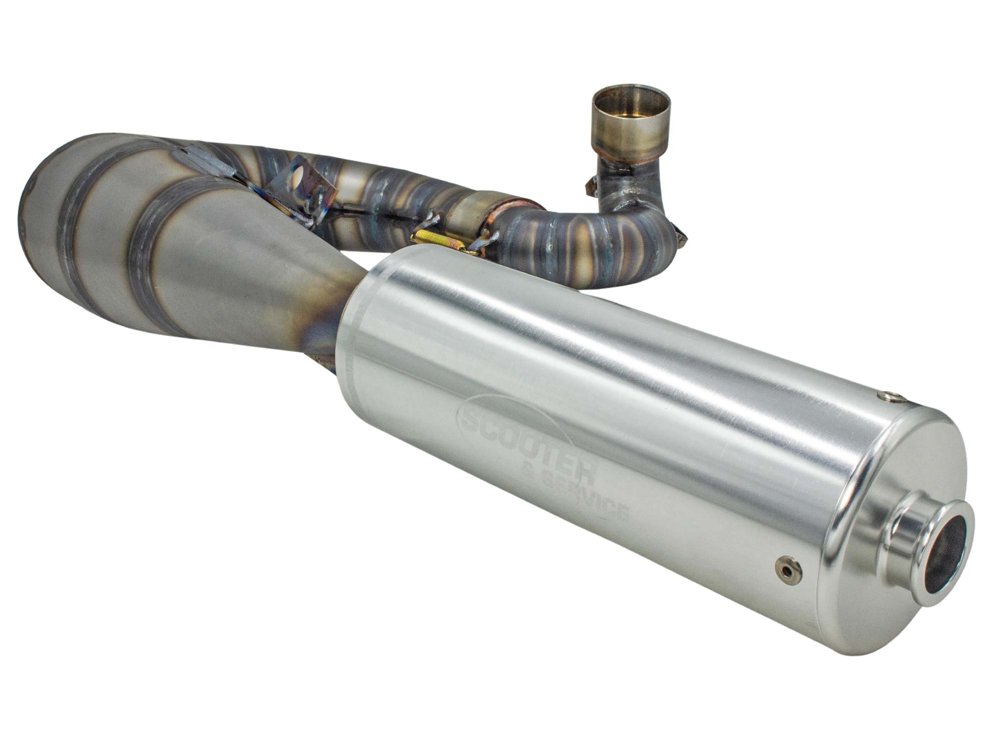 Handgefertigter Vespa Auspuff Scooter & Service M244 Lefthand für PX Motoren