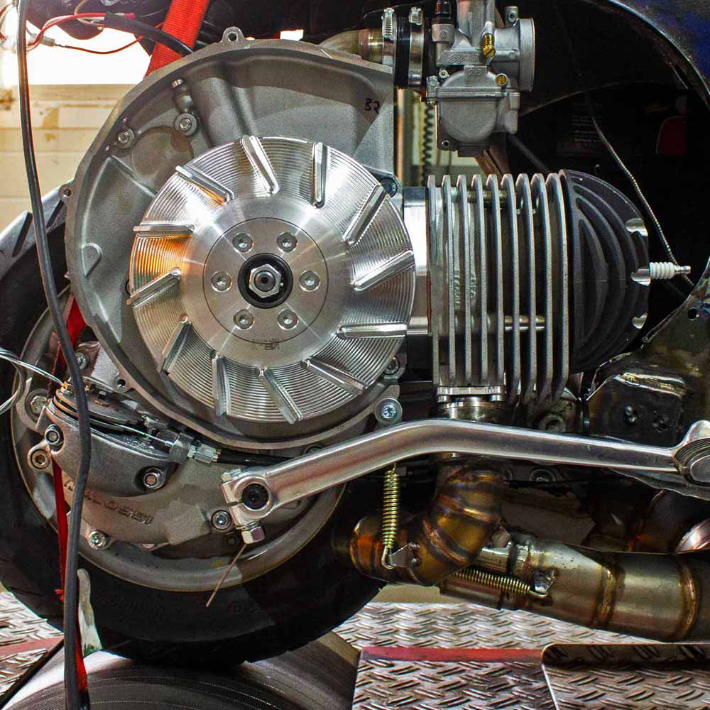 Vespa Motor BFA 265ccm auf dem Leistungsprüfstand