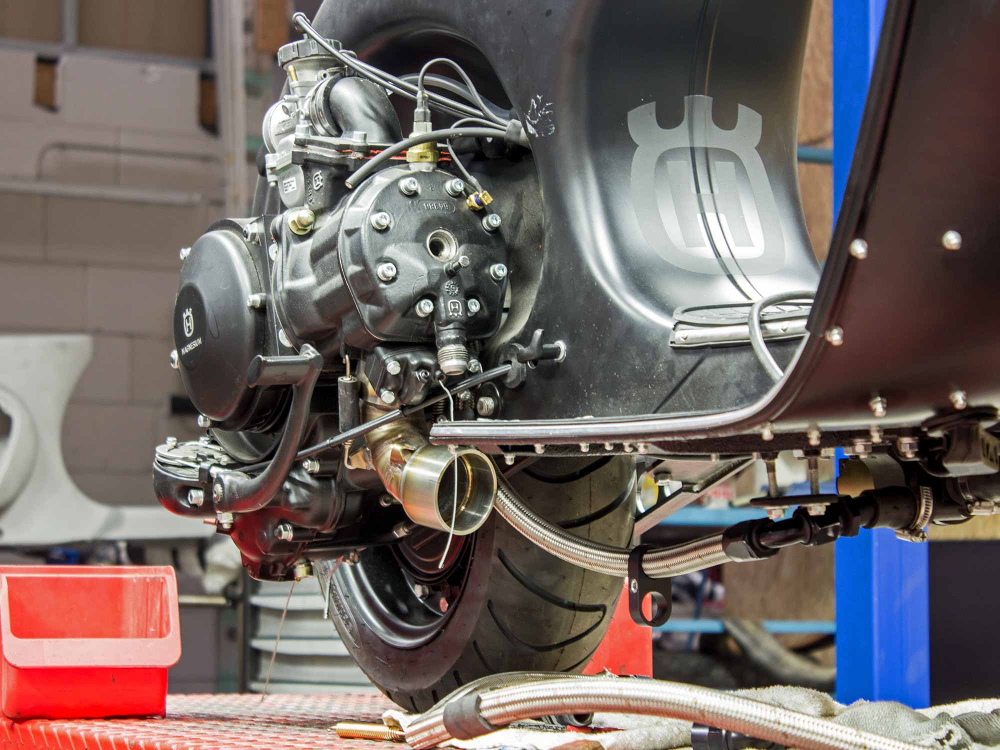 Vespa Tuning Motor mit Husqvarna 260ccm Zylinder