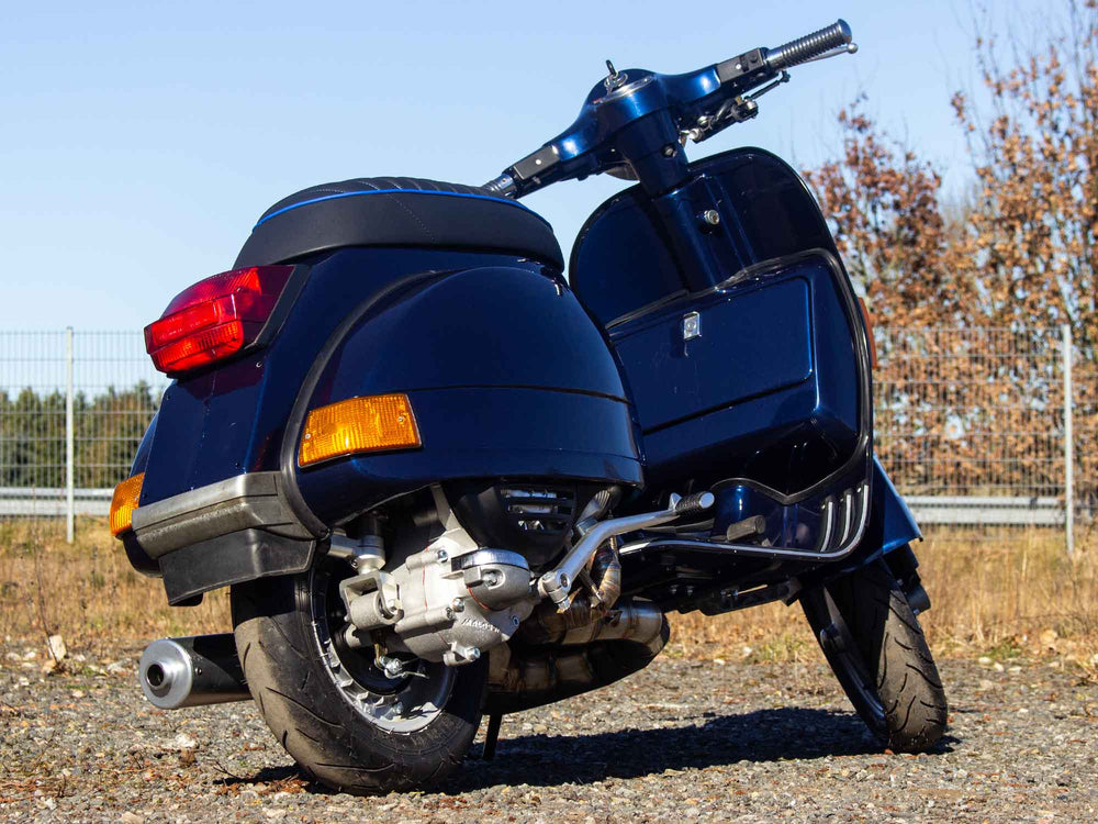 Vespa PX Tuning Umbau mit Quattrini 244cm Motor und Rennauspuff Scooter & Service