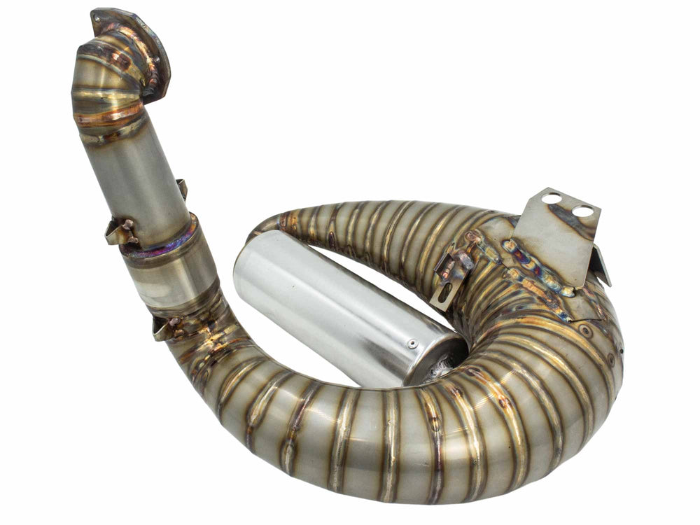 Vespa Auspuff Scooter & Service Curley Edelstahl für BFA 288ccm Motor