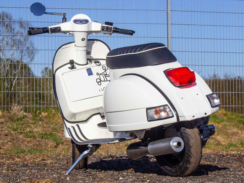 Vespa Tuning Umbau PX 181ccm mit Scheibenbremse und Rennauspuff