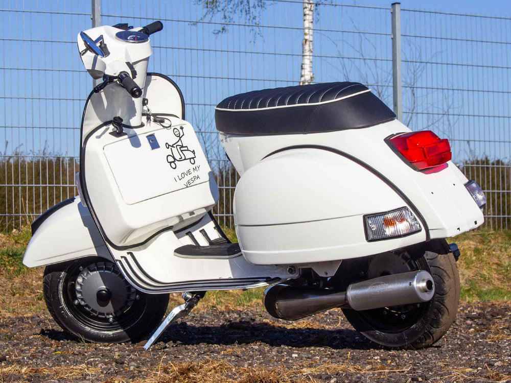Vespa Tuning Umbau PX 181ccm mit Scheibenbremse und Rennauspuff