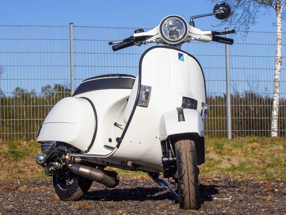 Vespa Tuning Umbau PX 181ccm mit Scheibenbremse und Rennauspuff