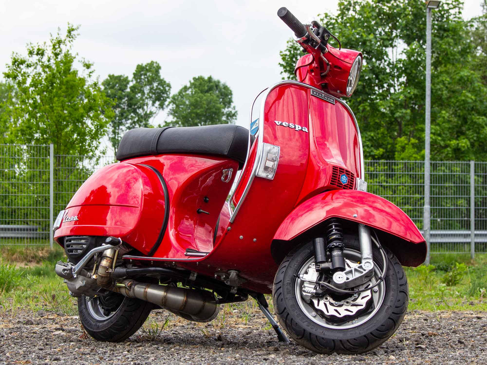 Vespa Tuning Umbau PX 244ccm mit Scheibenbremse und Rennauspuff