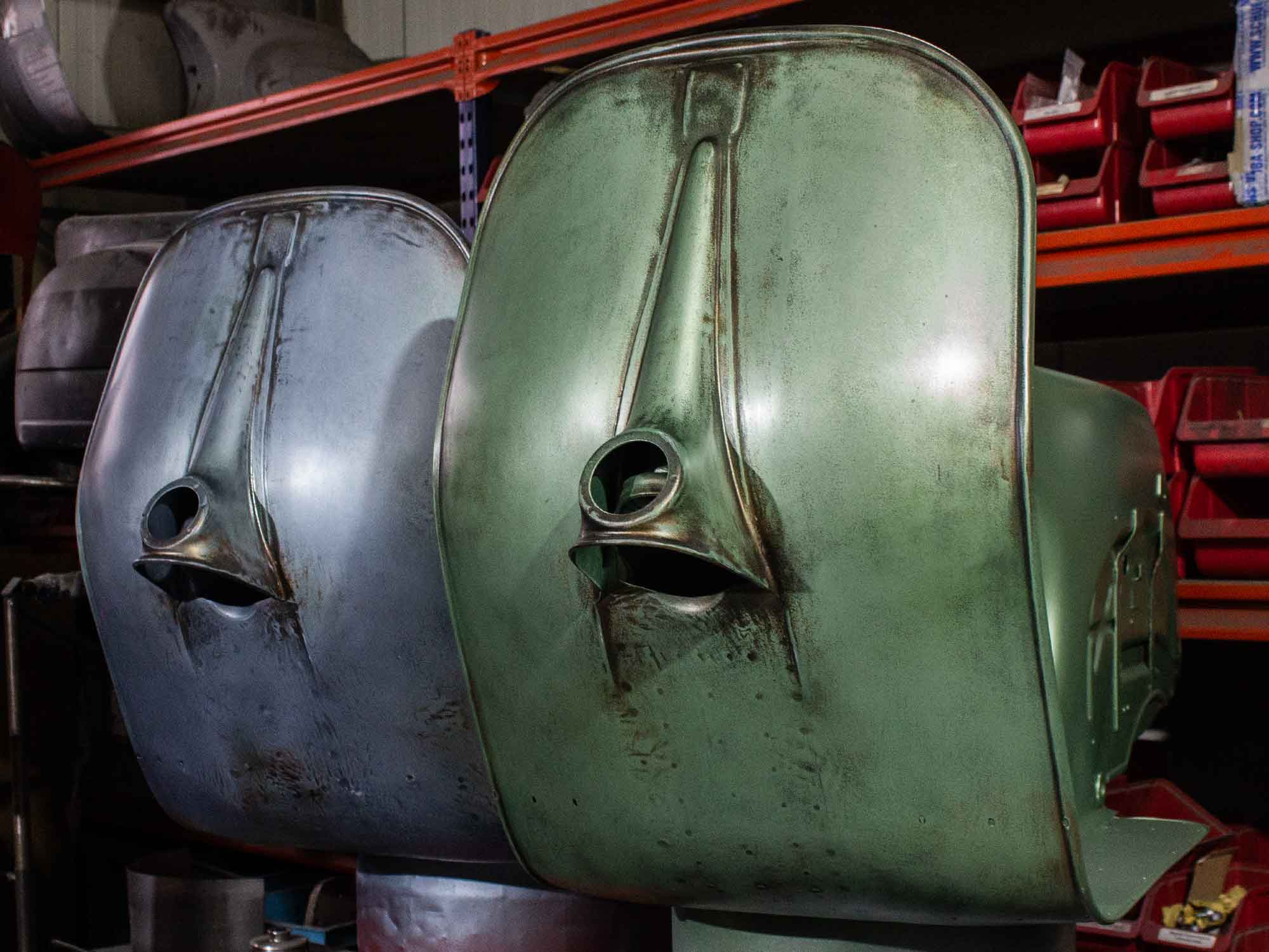 Vespa Rahmen mit Vintage Rawstyle Lackierungen