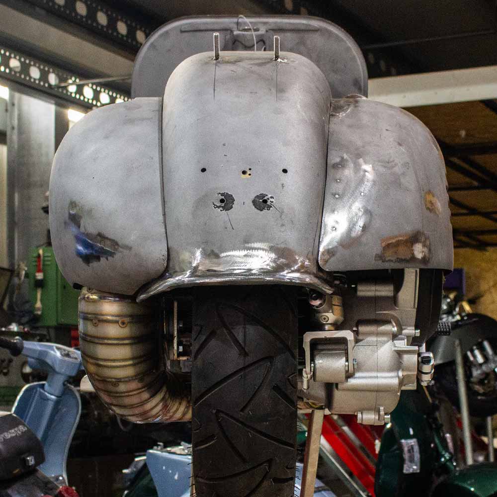 Vespa Wideframe Tuning Projekt mit 250ccm Motor